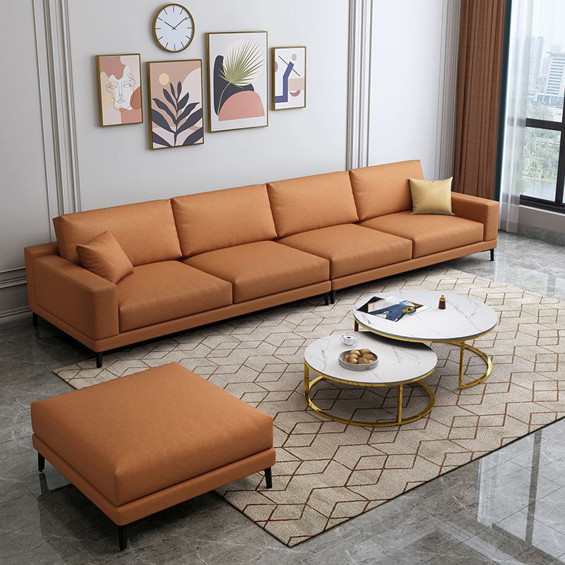 Loose Back Faux Leather Square Arm Sofa with Waterproof and Stain Resistant Clearhalo 'furn' 'furn_sofas' 'Furniture' 'furniture_sofas' 'kitchen' 'kitchen_sofas' 'Living Room Furniture' 'Sofa' 'sofas' 1200x1200_fa67b413-71fb-4c26-b059-ec306be88fc1