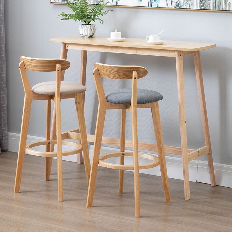 Industrial Backrest Armless Counter Stool Rubber Wood Bar Stool with Cushion for Cafe Clearhalo 'Bar Furniture' 'Bar Stools' 'bar_stools' 'furn' 'furn_bar_stools' 'Furniture' 'Kitchen & Dining Furniture' 1200x1200_fa6b004b-6dd1-4506-99fd-46e8d5802319