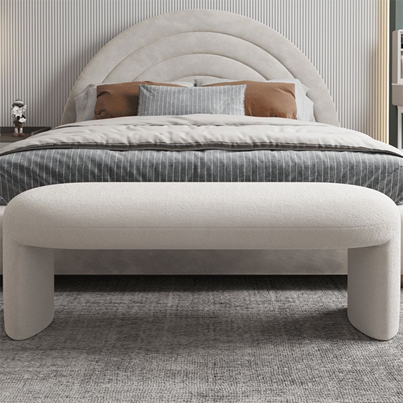 Contemporary Upholstered Bench Bedroom Ottoman Seating Bench 15.7" Height with Legs Clearhalo 'Benches' 'Chairs & Seating' 'furn' 'furn_benches' 'Furniture' 'Living Room Furniture' 1200x1200_fa6d5d0f-3c12-4142-a4ed-7b25364851b9