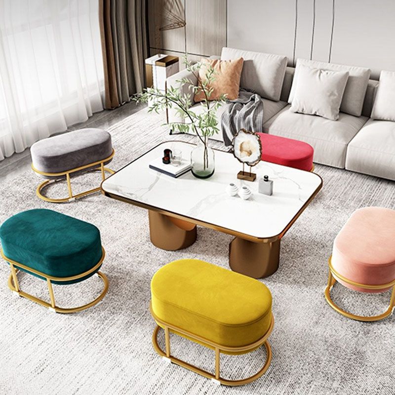 Multi Colors Ottoman Removable Slipcover Upholstered Velvet Ottoman Clearhalo 'furn' 'furn_ottomans_poufs' 'Furniture' 'Living Room Furniture' 'Ottomans & Poufs' 'ottomans_poufs' 1200x1200_fa6e1e28-9df5-4072-81bc-a7ea6d949f61