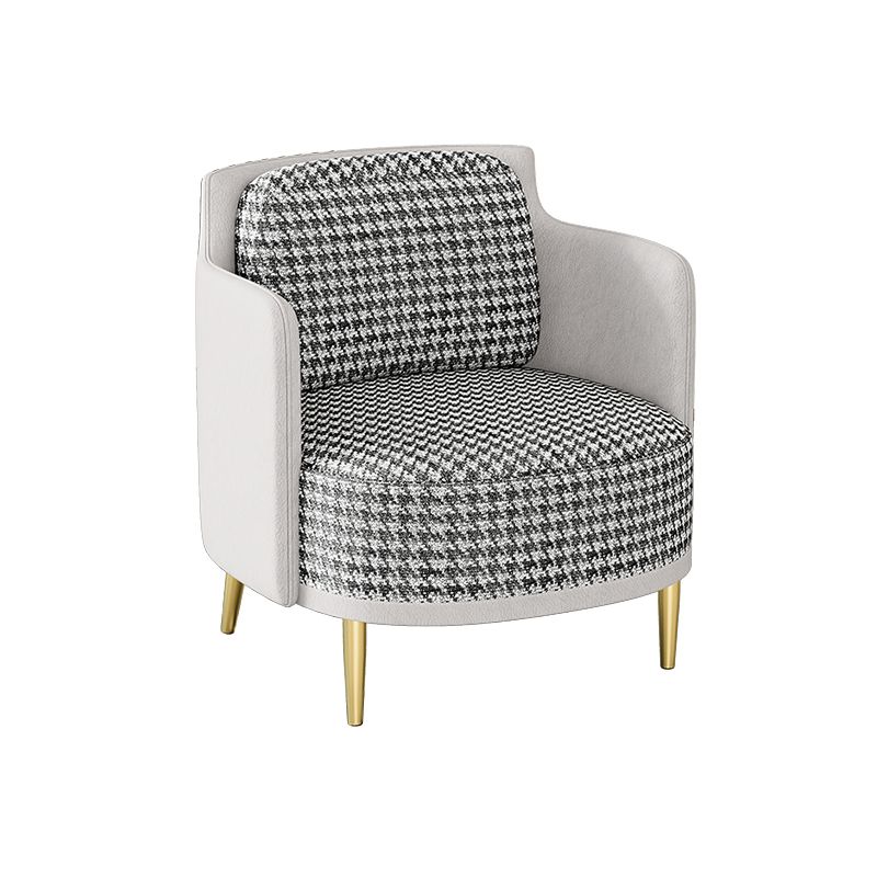 Faux Leather Sloped Arm Curved Sofa Contemporary Moon Shape Sofa