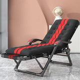 Recliner standard moderna nera con blocco della posizione e base in metallo