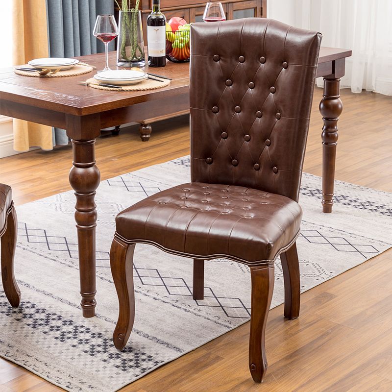Wood Traditional Dining Side Chair with Color Cushion Parsons Chair for Home Clearhalo ' kitchen&dining_furn' 'Dining Chairs' 'Dining Tables & Seating' 'dining_chair' 'furn' 'furn_dining_chair' 'Furniture' 'furniture_dining_chair' 'Kitchen & Dining Furniture' 'kitchen' 1200x1200_fa6ebd3c-9665-4688-a9ab-62c45394fa8f
