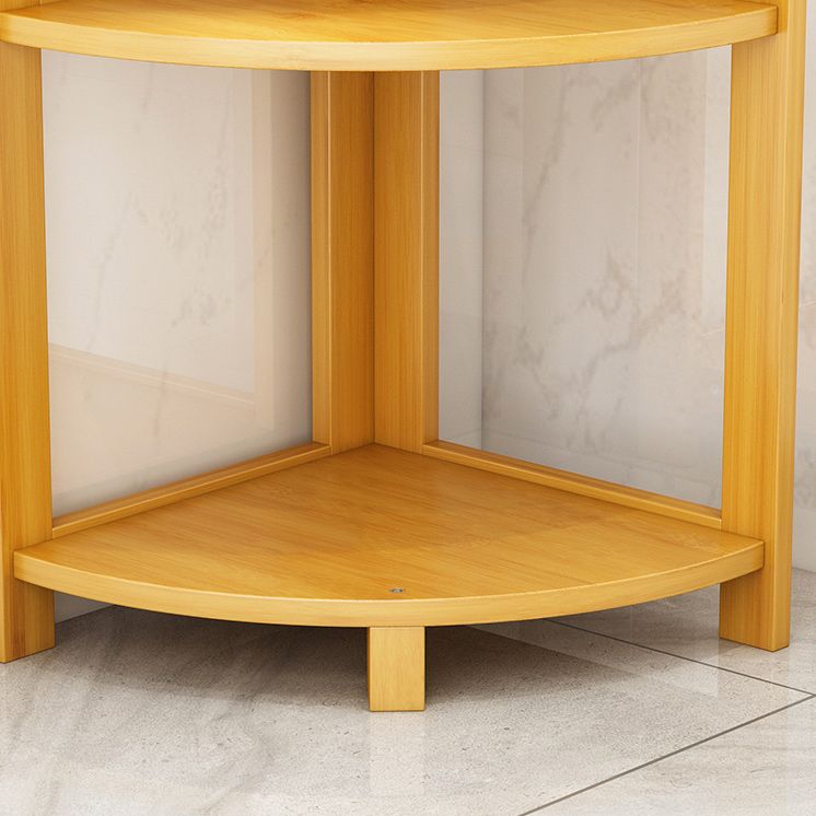 Mid Century Bamboo Corner Chest 12.2" Triangle Accent Chest with Storage Shelves Clearhalo 'Cabinets & Chests' 'cabinets_chests' 'furn' 'furn_cabinets_chests' 'Furniture' 'Living Room Furniture' 1200x1200_fa6f464c-31d2-4ba6-87b3-918c726373d3