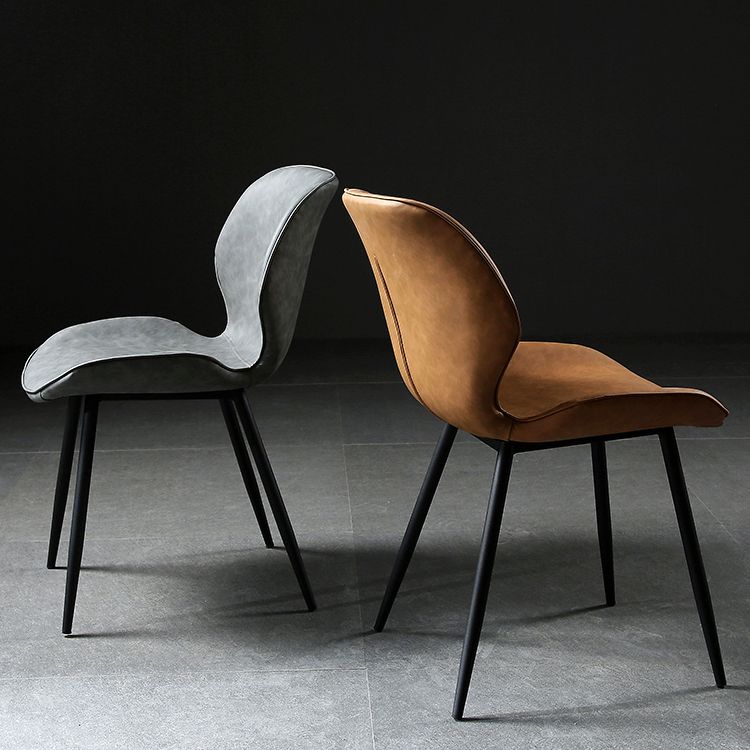 PU Leather Scandinavian Side Chair Wingback Matte Finish Dining Chair(Set of 4) Clearhalo ' kitchen&dining_furn' 'Dining Chairs' 'Dining Tables & Seating' 'dining_chair' 'furn' 'furn_dining_chair' 'Furniture' 'furniture_dining_chair' 'Kitchen & Dining Furniture' 'kitchen' 1200x1200_fa705c22-b676-4682-8fd5-3b6e9d2402c4