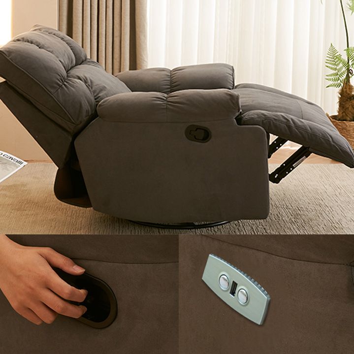Contemporary Solid Color Standard Recliner Microsuede Recliner Chair Clearhalo 'Chairs & Seating' 'furn' 'furn_recliners' 'Furniture' 'Living Room Furniture' 'Recliners' 1200x1200_fa70f3ac-50b9-46aa-896a-6b857333ee19