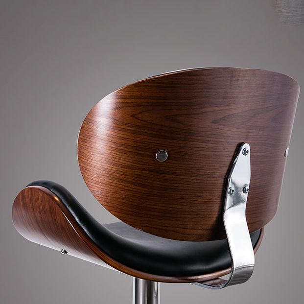 Contemporary Style Bar-stool Adjustable Leather Counter Bar Stool with Metal Legs Clearhalo 'Bar Furniture' 'Bar Stools' 'bar_stools' 'furn' 'furn_bar_stools' 'Furniture' 'furniture_bar_stools' 'Kitchen & Dining Furniture' 1200x1200_fa71081c-e93f-4a02-b860-191ab8fcade4