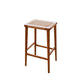 Backless Dining Stools Rectangle Armless Bar Stools with Wood Base