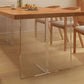 Acrylic Contemporary Rectangular Dining Table Pine Wood Top Table for Dining Room Clearhalo 'Dining Tables & Seating' 'Dining Tables' 'dining_table' 'furn' 'furn_dining_table' 'Furniture' 'Kitchen & Dining Furniture' 1200x1200_fa71f757-4fb2-481b-bbec-4d3121a32143