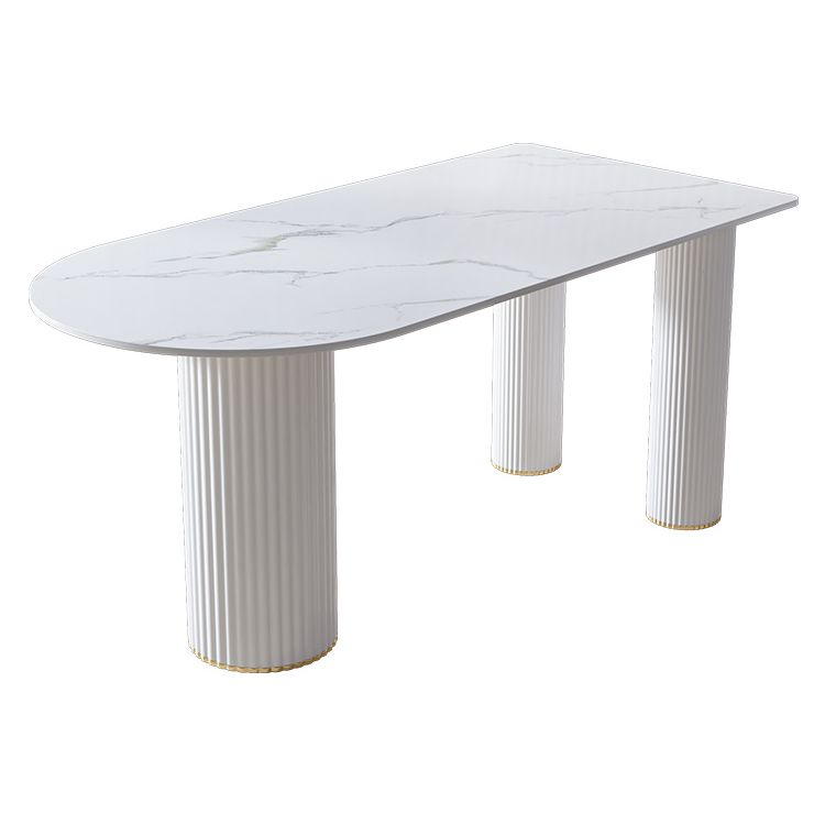 Metal Contemporary Free Form Dining Table Sintered Stone Table for Home Clearhalo ' dining_table' 'Dining Tables & Seating' 'Dining Tables' 'furn' 'furn_dining_table' 'Furniture' 'furniture_dining_table' 'Kitchen & Dining Furniture' 'kitchen&dining_furn' 'kitchen' 'kitchen_dining_table' 1200x1200_fa724484-44eb-4629-8297-7f4af8dc53f7