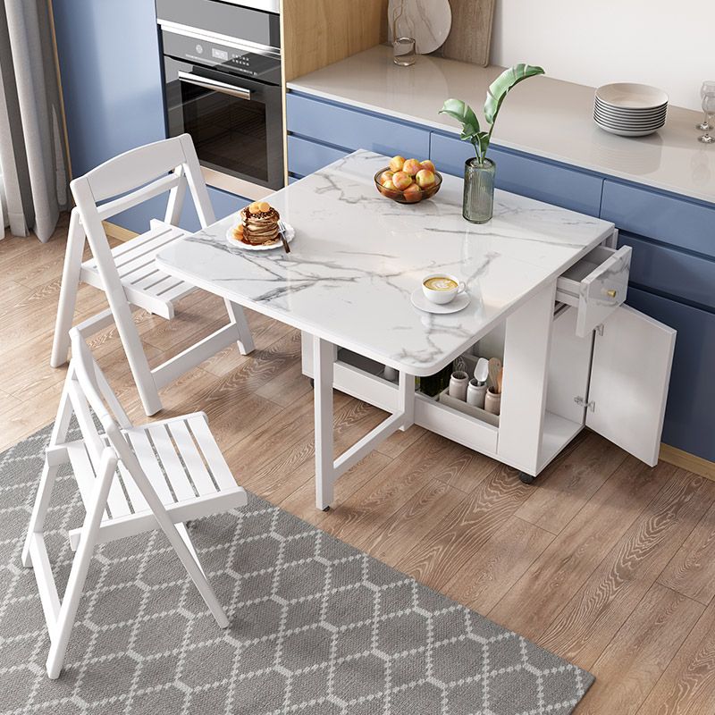 Modern White Dining Table Sintered Stone Drop-Leaf Dining Table for Home Use Clearhalo ' dining_table' 'Dining Tables & Seating' 'Dining Tables' 'furn' 'furn_dining_table' 'Furniture' 'furniture_dining_table' 'Kitchen & Dining Furniture' 'kitchen&dining_furn' 'kitchen' 'kitchen_dining_table' 1200x1200_fa73cb07-9a42-41c3-aa31-b7e0d5d5ad7a