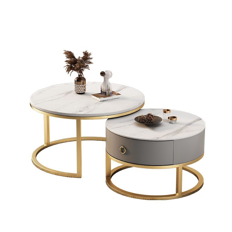 Slate Top Coffee Cocktail Table Frame Coffee or End Table with Drawe Clearhalo 'Coffee & Accent Tables' 'Coffee Tables' 'coffee_tables' 'furn' 'furn_coffee_tables' 'Furniture' 'Living Room Furniture' 1200x1200_fa74a7f9-4b30-4a2d-9656-d8b6aeca7cf2