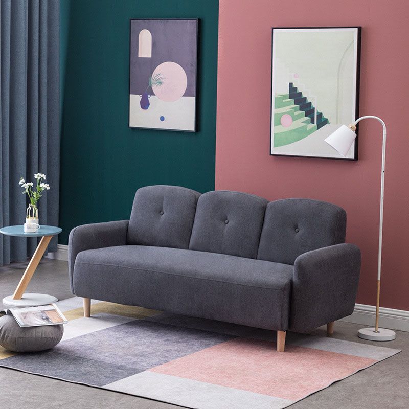 Fabric Sofa 29.92" High Recessed Arm Sofa with 3-seater for Apartment