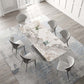 Glam Style Dining Sintered Stone Table Dining Rectangle Table with Metal Legs Clearhalo 'Dining Tables & Seating' 'Dining Tables' 'dining_table' 'furn' 'furn_dining_table' 'Furniture' 'Kitchen & Dining Furniture' 1200x1200_fa752fc3-2935-4368-a9f5-956d38f0fbfa
