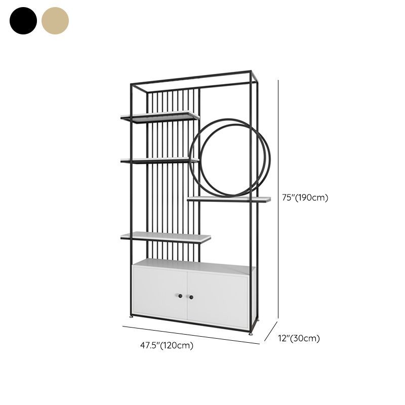Glam Metal Shelf BOOKCAST Open Back Bookshelf voor studieruimte