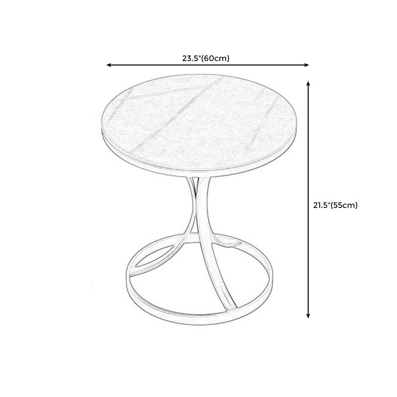Modern Faux Marble Top End Table 21.6 "Tall Pedestal End Table Clearhalo 'Coffee & Accent Tables' 'End & Side Tables' 'end_side_table' 'end_side_tables' 'furn' 'furn_end_side_tables' 'Furniture' 'furniture_end_side_table' 'Living Room Furniture' 1200x1200_fa7af8e8-ae93-4dec-80db-4e6bb5a8251e