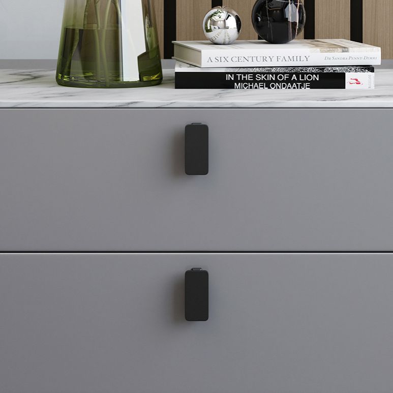 Table de nuit 18 pouces H Table de nuit en pierre de 2 dessins moderne avec jambes