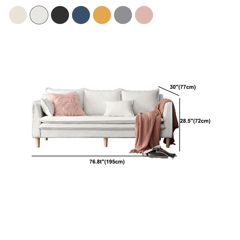 30.3" H 3-seater Square Arm Sofa with Pillows for Living Room