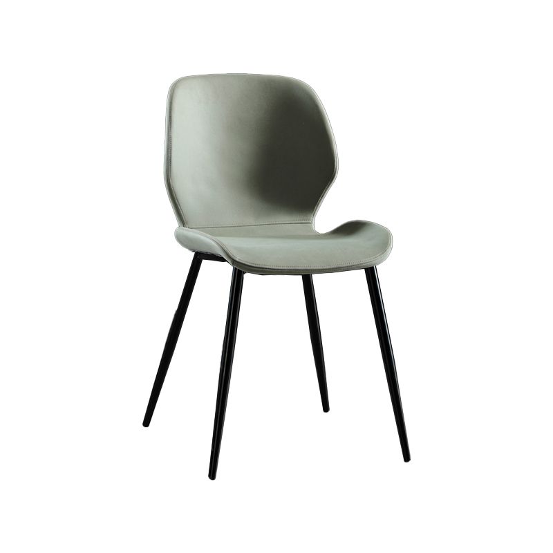 Industrial Metal Dining Side Chair Dining Room Armless Wingback Side Chair Clearhalo ' kitchen&dining_furn' 'Dining Chairs' 'Dining Tables & Seating' 'dining_chair' 'furn' 'furn_dining_chair' 'Furniture' 'furniture_dining_chair' 'Kitchen & Dining Furniture' 'kitchen' 1200x1200_fa7d46a7-e69e-42aa-9737-c80cd3a3eaf0