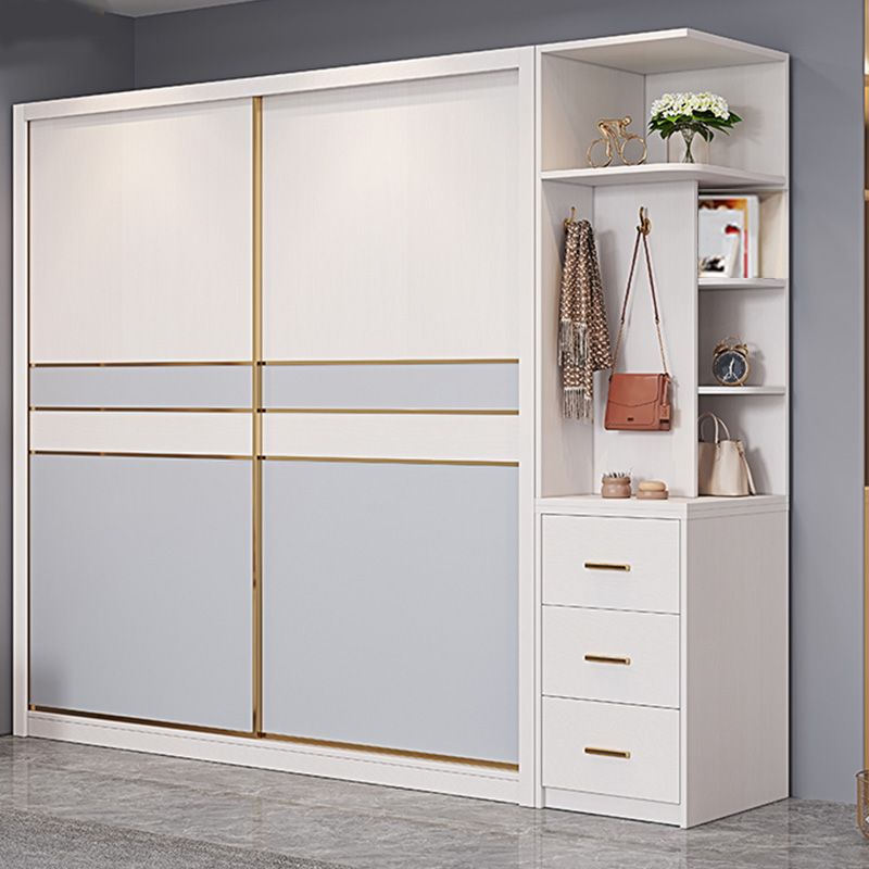 Bedroom Storage Cabinet Coastal Wooden Rectangle Wardrobe Armoire Clearhalo 'Armoires & Wardrobes' 'armoires_wardrobes' 'Bedroom Furniture' 'furn' 'furn_armoires_wardrobes' 'Furniture' 1200x1200_fa7e6528-ac6f-4a3a-a7de-78c592856410