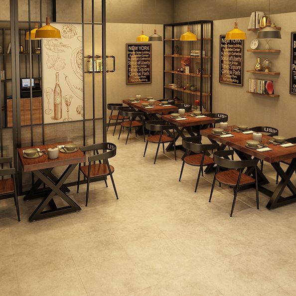 Square Wooden Dining Table Industrial Brown Top Table with Black Frame Clearhalo 'Dining Tables & Seating' 'Dining Tables' 'dining_table' 'furn' 'furn_dining_table' 'Furniture' 'Kitchen & Dining Furniture' 1200x1200_fa805a27-5f57-43aa-937d-7acd602ef908