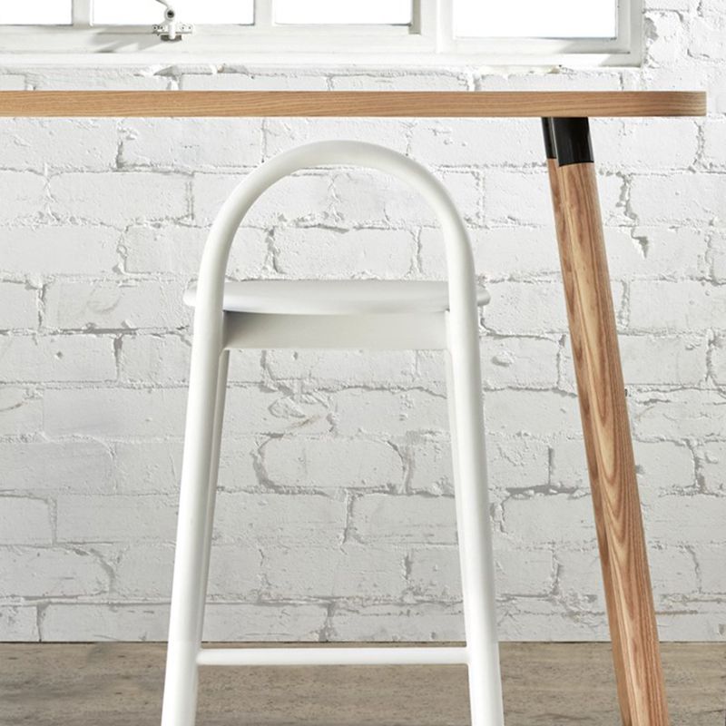 Matte afwerking Wood Bar & Teller stoelen Moderne binnenkrukken met metalen frame