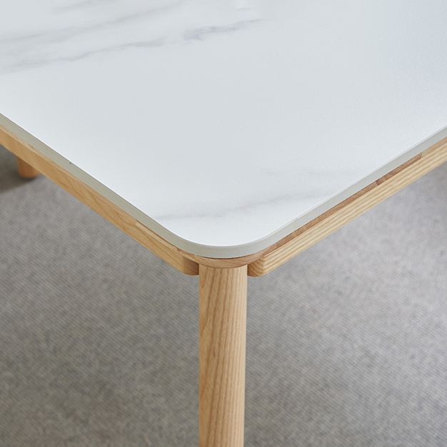 Rectangle Extendable Stone Dining Site Table Traditional Luxury Dinette Table with 4-foot Clearhalo ' dining_table' 'Dining Tables & Seating' 'Dining Tables' 'furn' 'furn_dining_table' 'Furniture' 'furniture_dining_table' 'Kitchen & Dining Furniture' 'kitchen&dining_furn' 'kitchen' 'kitchen_dining_table' 1200x1200_fa833695-f836-4810-b3d8-82f3d7dc021b