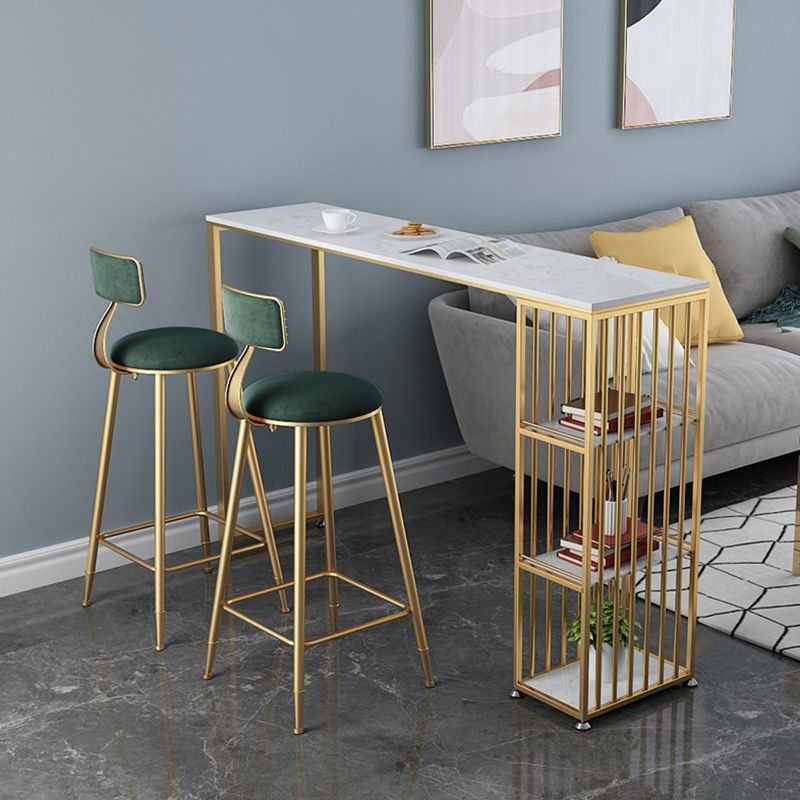 Tavolo da bar top in marmo per piccoli luoghi glam metallio tavolo da pub