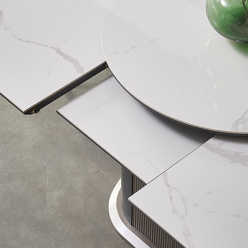 モダンなスタイルの焼結屋ダイニングラウンドテーブルセット1/4/5/7ピースダイニングセット