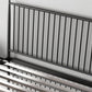 Contemporary Rectangular Spindle Headboard Bed with Metal Legs