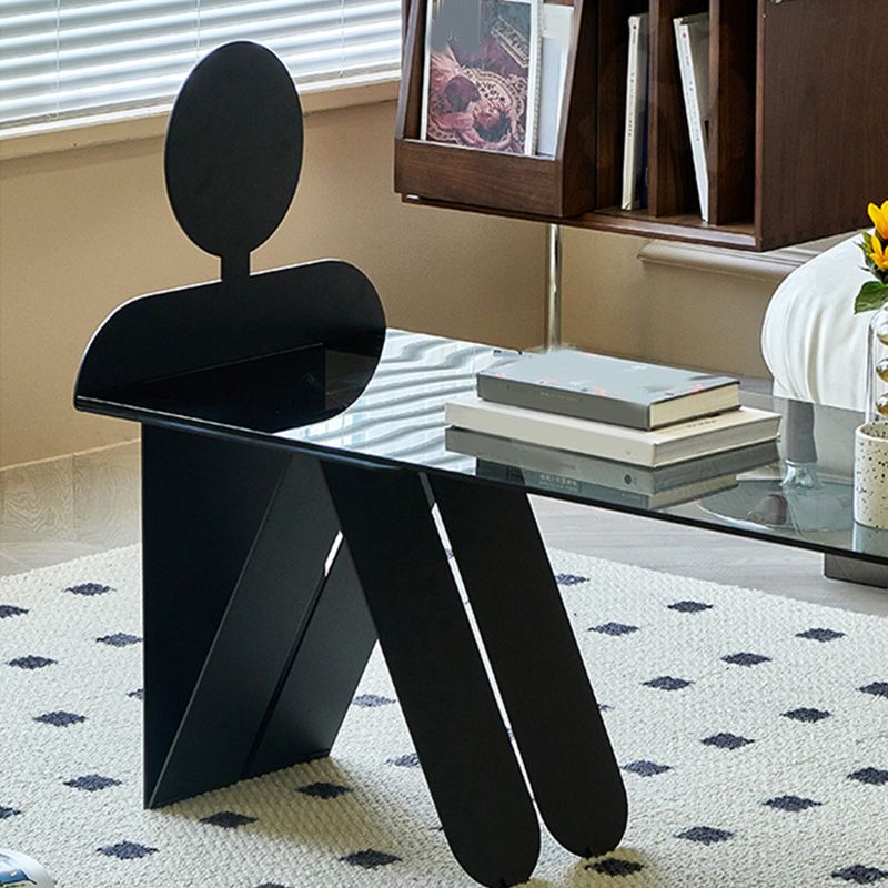 18.90" Wide Contemporary Corner Table Glass Clear Accent Side Table Clearhalo 'Coffee & Accent Tables' 'End & Side Tables' 'end_side_tables' 'furn' 'furn_end_side_tables' 'Furniture' 'Living Room Furniture' 1200x1200_fa86ecaa-7f9a-4caf-b931-8df46e21dae3