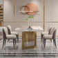 Luxe eettafelset van gesinterd steen, rechthoekig, 1/4/5/6-delig, eettafelset