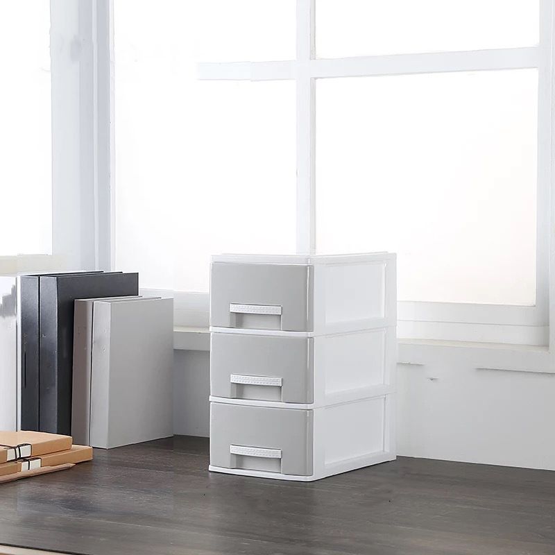 Plástico de gabinete moderno con cajones que archivan para la oficina en casa