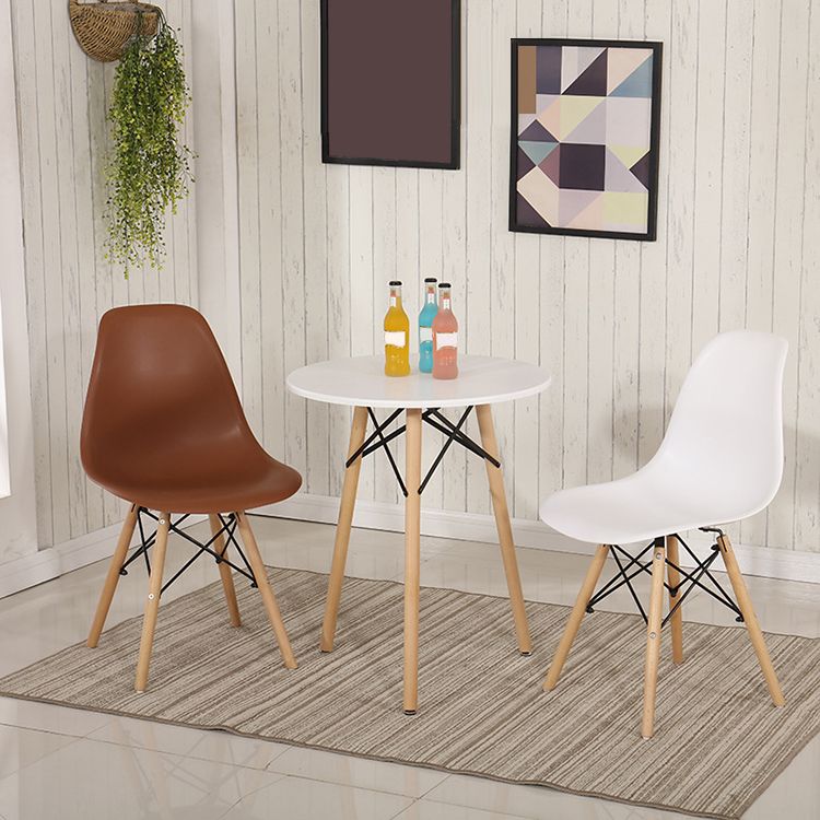 Glam Style Plastic Side Chair Matte Finish Solid Back Dining Chair for Home Use Clearhalo ' kitchen&dining_furn' 'Dining Chairs' 'Dining Tables & Seating' 'dining_chair' 'Furniture' 'furniture_dining_chair' 'Kitchen & Dining Furniture' 'kitchen' 1200x1200_fa8be492-b0e0-4d77-9330-e62973d8a467