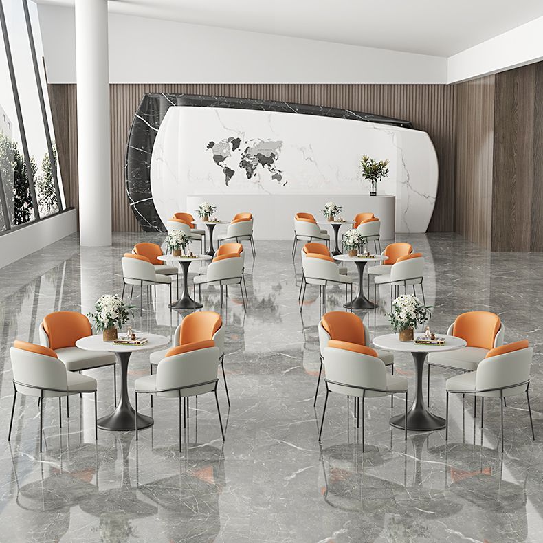 Round Sintered Stone White Dining Table Simplicity Tulip Table for Dining Room Clearhalo ' dining_table' 'Dining Tables & Seating' 'Dining Tables' 'furn' 'furn_dining_table' 'Furniture' 'furniture_dining_table' 'Kitchen & Dining Furniture' 'kitchen&dining_furn' 'kitchen' 'kitchen_dining_table' 1200x1200_fa8d4027-2fc6-4e7c-b262-eb54a3105137