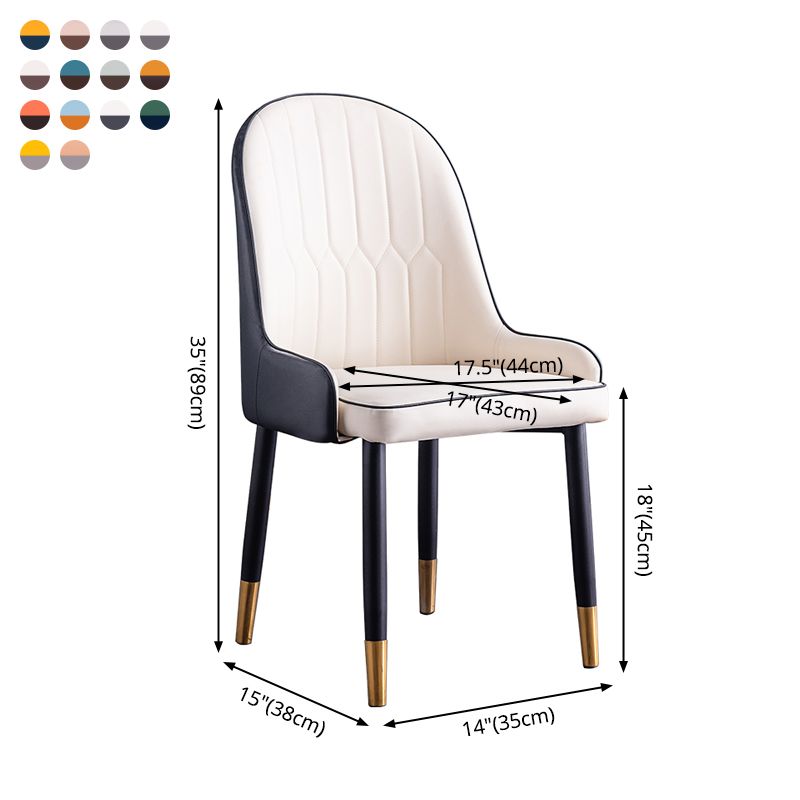 Scandinavian Indoor Arm Chair Parsons Back Upholstered Metal Dining Room Chair Clearhalo ' kitchen&dining_furn' 'Dining Chairs' 'Dining Tables & Seating' 'dining_chair' 'Furniture' 'furniture_dining_chair' 'Kitchen & Dining Furniture' 'kitchen' 1200x1200_fa8d82d1-8367-4ea8-af51-28750f15a123