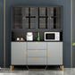 Black and Grey Dining Server Manufactured Wood Cabinets Server for Living Room Clearhalo 'buffet_sideboard' 'Buffets & Sideboards' 'furn' 'furn_buffet_sideboard' 'Furniture' 'Kitchen & Dining Furniture' 1200x1200_fa8e083c-4032-4d26-ae4a-596589e25ec2