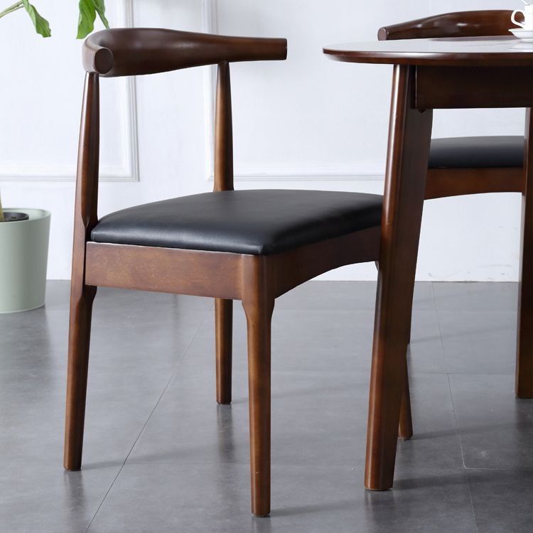 Modern Style Solid Wood Brown Dining Room Set with Round Table Formal Dining Table Furniture Clearhalo 'Dining Room Sets' 'Dining Tables & Seating' 'dining_room_set' 'furn' 'furn_dining_room_set' 'Furniture' 'furniture_dining_room_set' 'Kitchen & Dining Furniture' 'kitchen&dining_furn' 'kitchen' 1200x1200_fa8f68f2-157d-4867-bb89-1d725c85385e