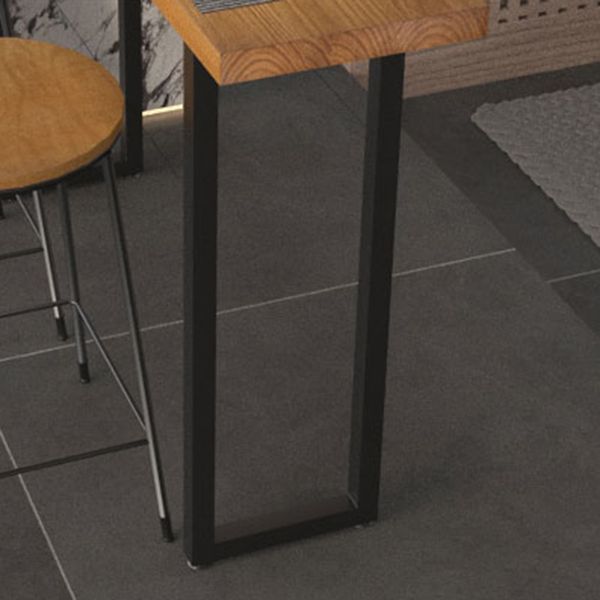 Solid Wood Rectangle Bistro Table with Metal Frame for Living Room Clearhalo 'Bar Furniture' 'Bar Tables' 'bar_tables' 'furn' 'furn_bar_tables' 'Furniture' 'Kitchen & Dining Furniture' 1200x1200_fa8faf31-d35b-485f-8671-ae6178c71fd2