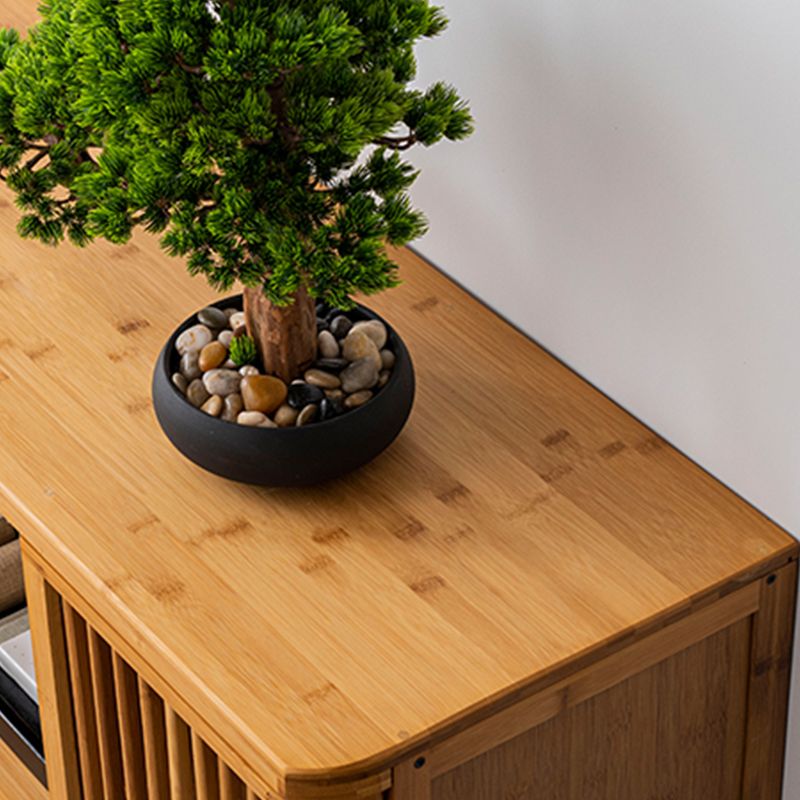 Rectangle Shape Contemporary Console Table Natural/Brown Bamboo Console Sofa Table