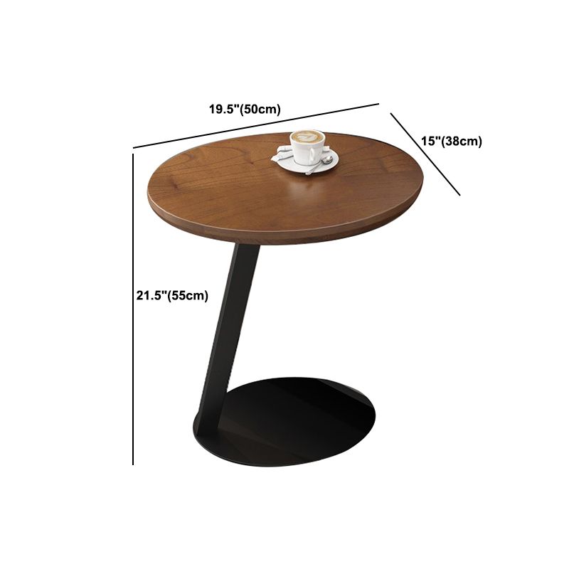 21.65" Tall Scandinavian Sofa Side Accent Table Round Side End Table