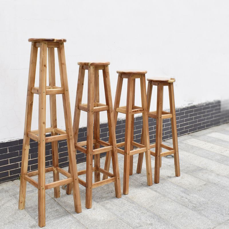 Contemporary Design Wooden Barstool for Home Backless Stools with Wood Base Clearhalo 'Bar Furniture' 'Bar Stools' 'bar_stools' 'furn' 'furn_bar_stools' 'furniture_bar_stools' 'Kitchen & Dining Furniture' 'kitchen&dining_furn' 'kitchen' 'kitchen_furn' Furniture' 1200x1200_fa918632-e5f6-4f43-9c77-35682e2d4b4c