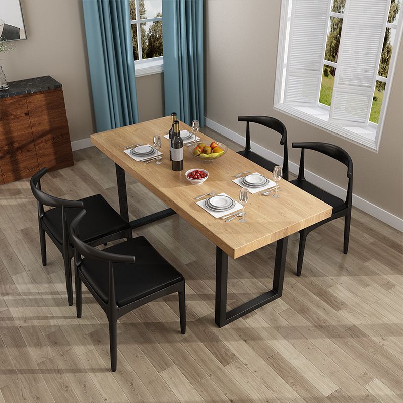 Tavolo da pranzo naturale industriale Tavolo da pranzo in metallo rettangolo in metallo