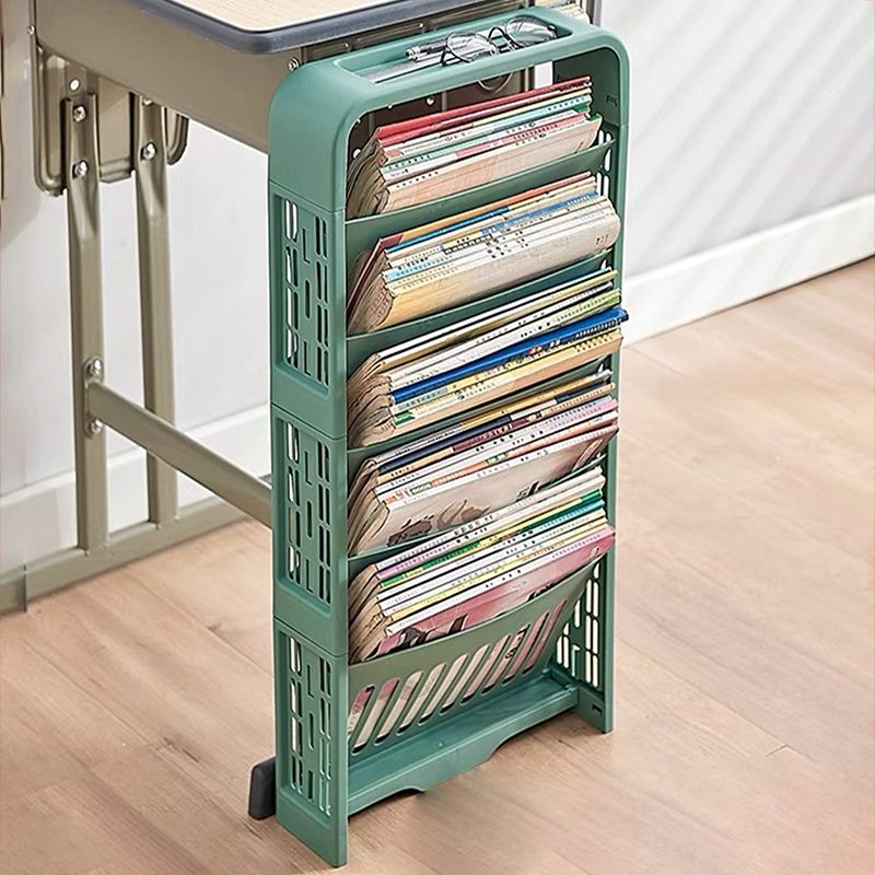 Contemporary Plastic Geometric Bookshelf Closed Back Bookshelf for Classroom Clearhalo 'Bookcases' 'furn' 'furn_bookcases' 'Furniture' 'furniture_bookcases' 'Office Furniture' 1200x1200_fa921db9-fbe2-4726-8c1e-72ec34f25ced