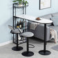 Contemporary Stone Bar Table Set 1/3 Pcs Metal Base Bar Table with Adjustable Stools Clearhalo 'Bar Furniture' 'furn' 'furn_home_bar_bar_sets' 'Furniture' 'Home Bars & Bar Sets' 'home_bar_bar_sets' 'Kitchen & Dining Furniture' 1200x1200_fa930625-c2f4-426f-bfa6-2102bb0deec9