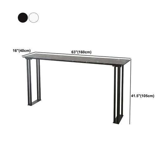 Tavolo da bar in stile industriale finto rettangolo di bistrot bar con base a slitta