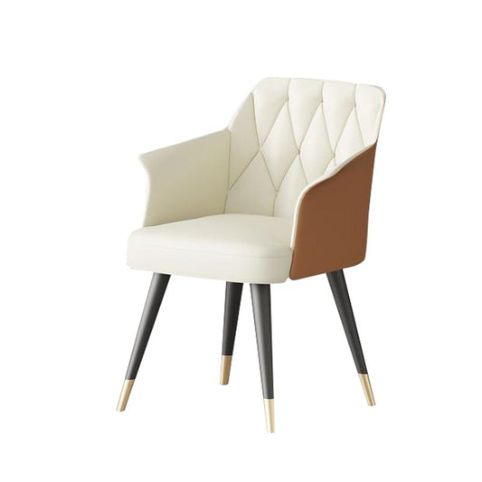 Modern Kitchen Dining Side Chair Faux Leather Upholstered Arm Chair