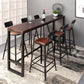 Modern Style Bar Table Solid Wood and Iron Brown Bar Table for Indoor Clearhalo 'Bar Furniture' 'Bar Tables' 'bar_tables' 'furn' 'furn_bar_tables' 'Furniture' 'furniture_bar_tables' 'Kitchen & Dining Furniture' 1200x1200_fa940f55-40b2-42a5-864d-508e38cfe96f