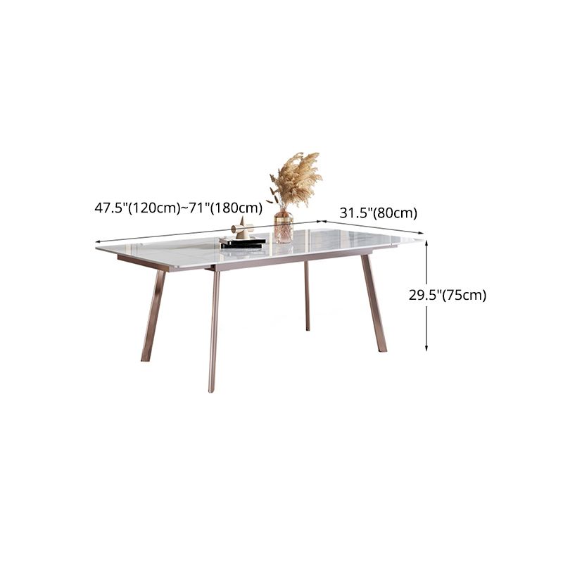 Modern Sintered Stone Top Dining Set Extendable 1/4/5/7 Pieces Dining Room Table Set Clearhalo 'Dining Room Sets' 'Dining Tables & Seating' 'dining_room_set' 'furn' 'furn_dining_room_set' 'Furniture' 'furniture_dining_room_set' 'Kitchen & Dining Furniture' 1200x1200_fa967176-143c-4c47-ad52-c892c45d5df9