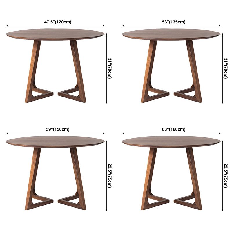 Round Double Pedestal Dinette Table Pine Solid Wood Dining Room Furniture Clearhalo ' dining_table' 'Dining Tables & Seating' 'Dining Tables' 'furn' 'furn_dining_table' 'Furniture' 'furniture_dining_table' 'Kitchen & Dining Furniture' 'kitchen&dining_furn' 'kitchen' 'kitchen_dining_table' 1200x1200_fa975a29-25a5-43e8-aabe-e19dafbc01b3